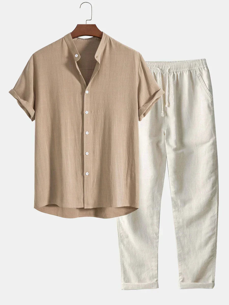 Sergio - linen shirt and trousers in one set