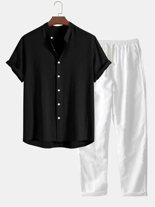 Sergio - linen shirt and trousers in one set