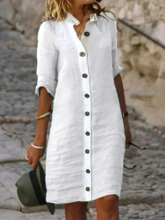 Sophie - blue linen dress