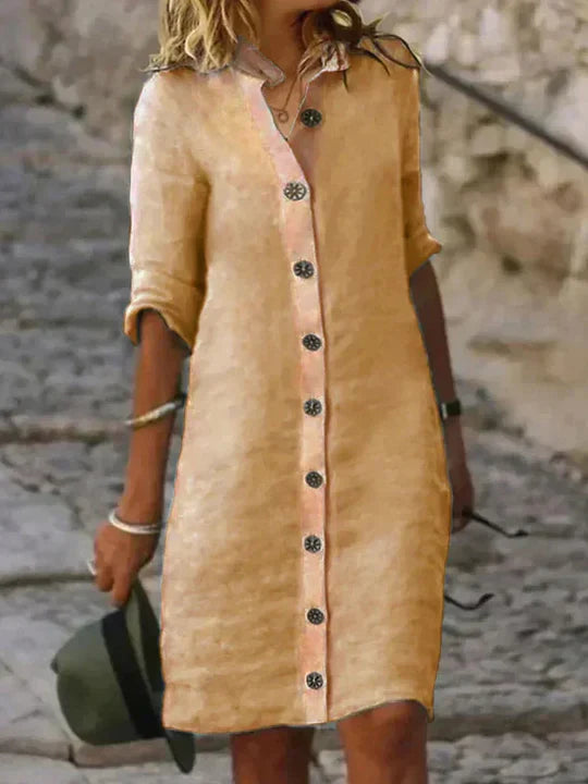 Sophie - blue linen dress