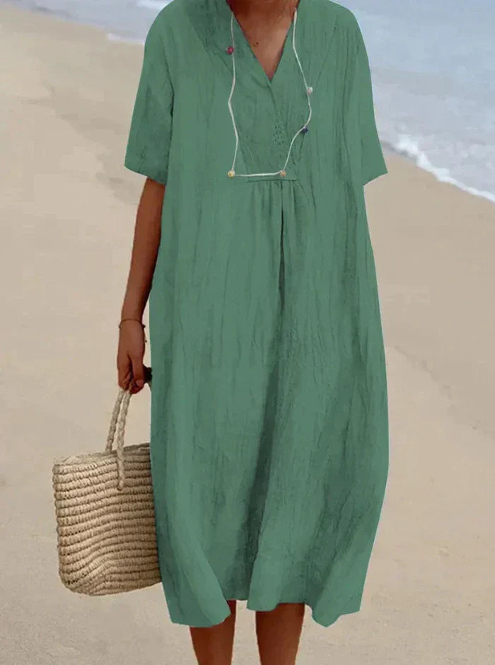 Karyl - dress in linen and cotton