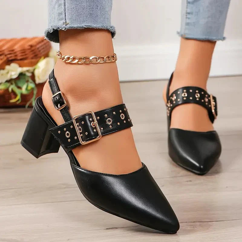 Elegant sandals with cuban heels | Tyrax