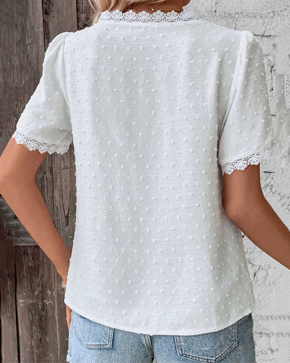Short sleeve lace shirt - Wassa