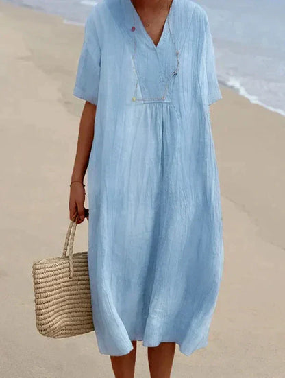 Karyl - dress in linen and cotton