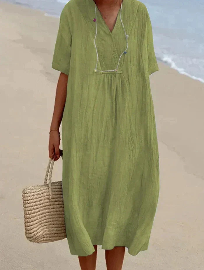 Karyl - dress in linen and cotton