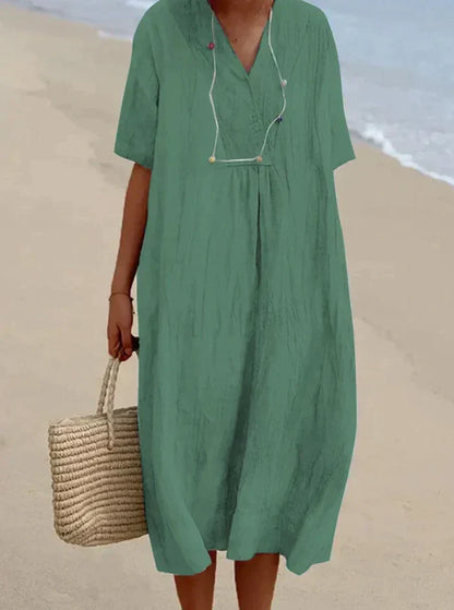 Karyl - dress in linen and cotton