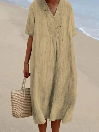 Karyl - dress in linen and cotton