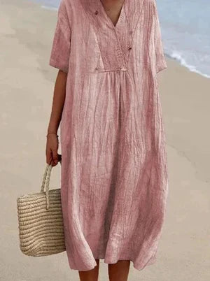 Karyl - dress in linen and cotton